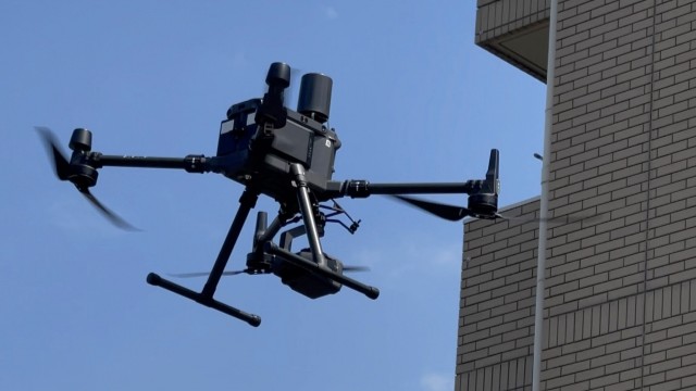 建物修繕工事前　ドローンによる赤外線調査